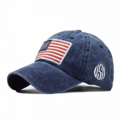 sötétkék - Baseball sapka férfi taktikai hadsereg pamut katonai apa kalap USA amerikai zászló USA