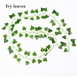Ivy elmegy - 2M mesterséges borostyánlevél füzér zöld növény műanyag lombozat otthoni kerti dekoráció