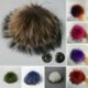 10cm sötétkék   rugalmas kötél - Barkácsolás Női Faux Mosómedve Szőrme Pom Poms Labda a Beanie Hat kiegészítők