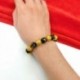 * 1 - Feng Shui fekete bevonatú Obsidian Alloy Wealth karkötő Unisex karszalag arany ajándék