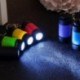 fekete - Mini USB újratölthető zseblámpa LED-es zseblámpa lámpa zseb kulcstartó vízálló