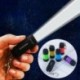 zöld - Mini USB újratölthető zseblámpa LED-es zseblámpa lámpa zseb kulcstartó vízálló