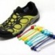 Őszibarack - Rugalmas csipkék zár cipőfűzők Futó triatlon sportcipő edző Nincs nyakkendő fűző