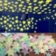 Keverjük össze a csillag színét - 50x csillagok hópelyhében világítanak a sötét fényes fluoreszkáló fal matrica