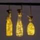 10 Led többszínű - Napelemes borosüveg világítás 20 LED vízálló réz parafa alakú világítás