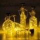 10 Led többszínű - Napelemes borosüveg világítás 20 LED vízálló réz parafa alakú világítás