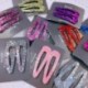 H-1 * 20Pcs / készlet - 24db / szett Candy Color Barrettes BB Clips hajtűk pattintós hajtű gyerek lányoknak