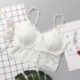 fehér - Csipke női vágott felső melltartó virágos mellény Bralet Camisole tartály felsők Bralette Bustier