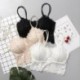 fehér - Csipke női vágott felső melltartó virágos mellény Bralet Camisole tartály felsők Bralette Bustier