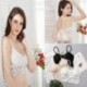 fehér - Csipke női vágott felső melltartó virágos mellény Bralet Camisole tartály felsők Bralette Bustier