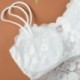 Fekete - Csipke Crop felső melltartó virágmellény Bralet Camisole női trikó felsőrész Bralette Bustier