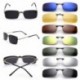 Éjszakai látás - Polarizált vezetési UV 400 Night Vision Clip-on Flip-up lencsés napszemüveg szemüveg