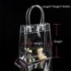 13 * 19 * 8cm - Hordozható átlátszó vinil átlátszó Tote Gft táska táska pénztárca váll kézitáska PVC US