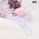 fehér - Japán tanga bugyi nyúlfarkú G-string bundás bikini alacsony emelkedésű G-string