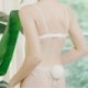 fehér - Japán tanga bugyi nyúlfarkú G-string bundás bikini alacsony emelkedésű G-string