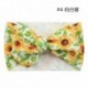 Napraforgó - Baby Kids Sunflower Big Bowknot Wide fejpántú hajszalag turbán fejpánt ajándék