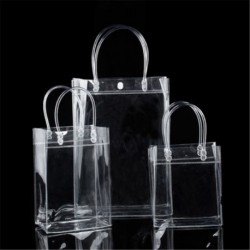 17 * 23 * 7 cm - Női átlátszó átlátszó Tote Gft táska pénztárca válltáska PVC méret S / M / L