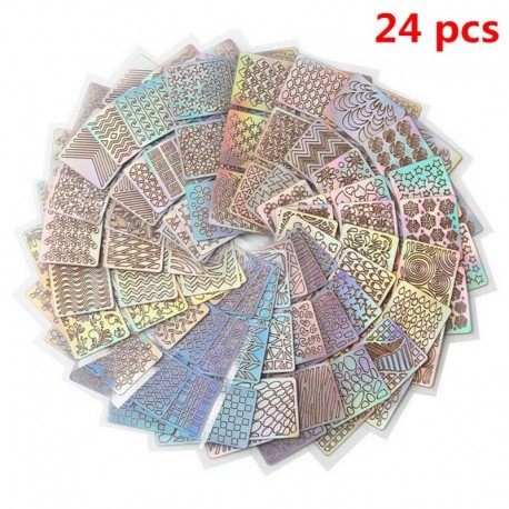 24db Sablon nyomdás körömdíszítéshez is - köröm festéshez - műköröm építéshez - Többféle mintával