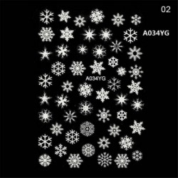 Sötétben világító Körömdíszítő matrica - unisex - Többféle Karácsonyi mintával - 2-es verzió