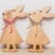 3PCS * 3 - 1 / 3db húsvéti nyúl fa medál dekoráció aranyos nyuszi függő dísz otthon