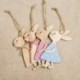 3PCS * 1 - 3db húsvéti nyúl fa dekoráció DIY fa függesztett kézműves nyuszi húsvéti díszek