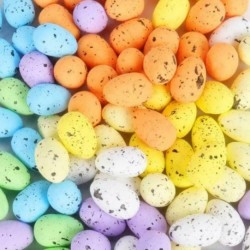 Sárga - Húsvéti buborék tojás DIY Kézzel készített húsvéti hab élénk színű tojás dekorok hamis x1 T3C1