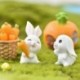 6. - Miniatűr nyúl húsvéti nyúl állati figura gyanta kézműves mini nyuszi lakberendezés