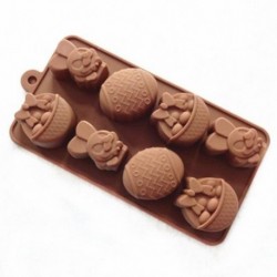 Húsvéti kosár - Nyúl - Hímestojás alakú szilikon csokoládéforma - fondant forma - sütőforma