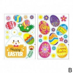 B - Húsvéti dekoráció - húsvéti matricák - ablak matrica húsvétra 22 * 32cm - nyúl és tojás