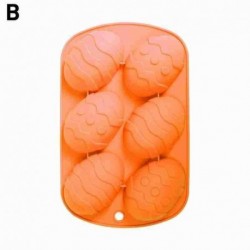 Narancssárga - 6 adagos Húsvéti tojás alakú szilikon sütőforma - K4B8