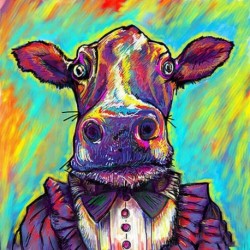 Nincs szín - 5D DIY gyémántfestő készletek tehén teljes körű fúró kézműves művészetek (B2248)