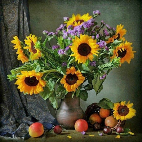 Blumen - LD361 - Teljes körű fúró gyémántfestés DIY elegáns virág fal kép poszter