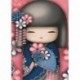 Nincs szín - Gyémántfestés Kokeshi baba teljes kerek strasszos kép 30x40cm (w527)