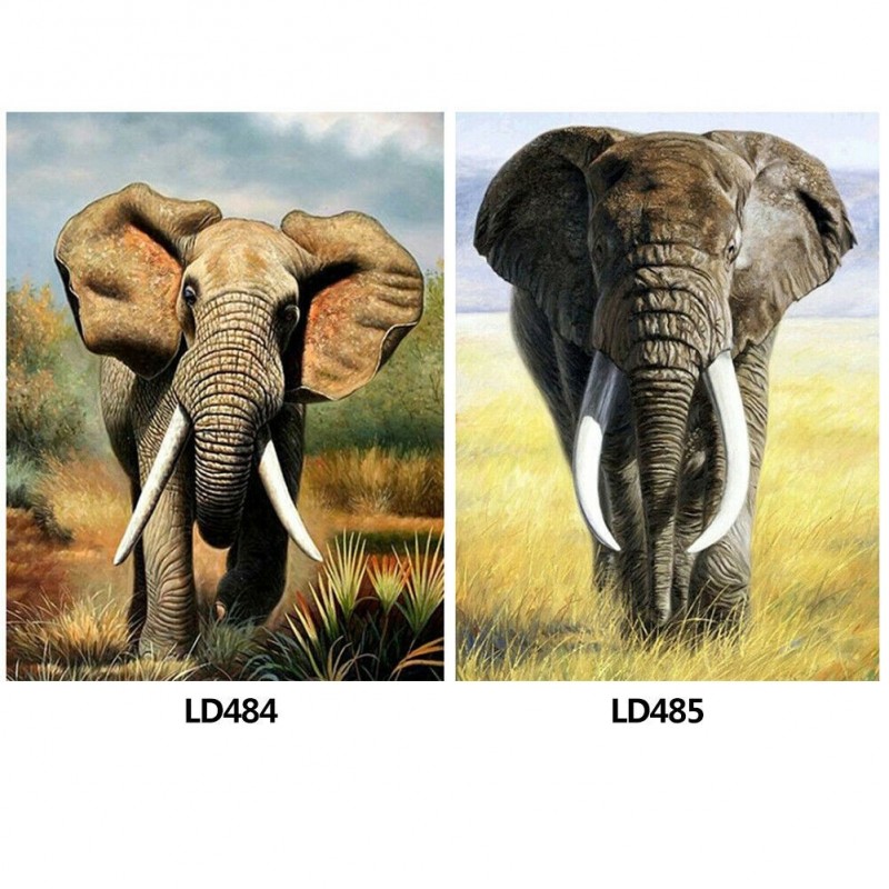 2 Elefant 30 40cm Art Teljes Koru Furo Kep Elefant 5d Keszlet Diy Gyemant