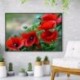 Nincs szín - Piros virág 5D barkács teljes körű fúró gyémántfestés digitális mozaik 40x30cm