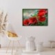 Nincs szín - Piros virág 5D barkács teljes körű fúró gyémántfestés digitális mozaik 40x30cm