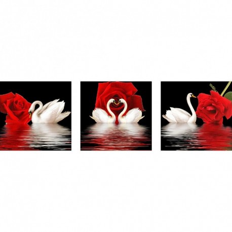 Nincs szín - Domybest szett Schwan und Rose 5D DIY gyémántfestés Komplettset Diamond Pa