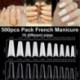 Natúr - 500db Műköröm - francia műköröm építéshez