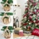 1db 18x6cm-es Télapó - Mikulás - Karácsonyfa mintás fa dísz - Karácsonyi dekoráció
