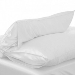 fehér - Puha 100%  kényelmes, tiszta selyem párnahuzat a Queen Standard Hair Beauty UK-ban