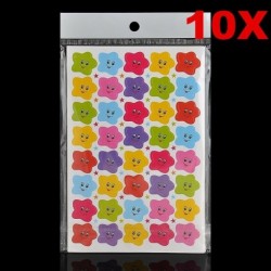 Nincs szín - 400db Mosoly Csillag matrica iskolás gyermekek Gyerekek Tanár címke jutalom aranyos matricák