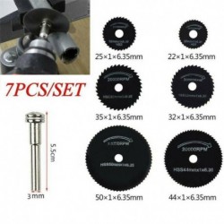Nincs szín - US 6db 22-50mm HSS körfűrészlap vágó korong készlet és tüske a fúróhoz