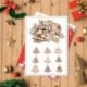 * 2 vegyes - 50db 3D fa karácsonyfa medálok DIY függő dísz ünnepi dekoráció kézműves