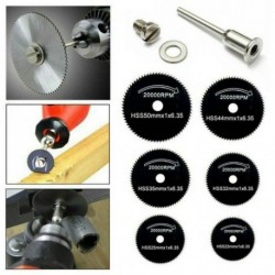 Nincs szín - 7 db HSS körfűrész tárcsa készlet Mini fúró forgó szerszám vágókés készlet AAA