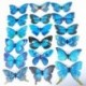 Színes - 12db 3D mágneses pillangó design matrica art matrica szoba lakberendezés USA