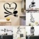 * 6 - Fekete fali matrica DIY matrica fali dekoráció matrica matricák Art konyha fali dekoráció