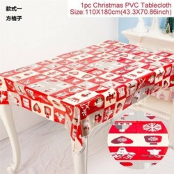 Négyzetrács - Karácsonyi PVC terítő letörölhető terítőlemez borító törölje le a tiszta vinilolaj ruhát