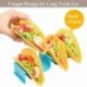 Piros - Taco tartók hullám alakú mexikói étel állvány Hot dog tartó állvány Taco állvány kijelző