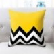 D - UK_Fashion Geometriai párna mustársárga és szürke lakberendezési kanapéhuzat