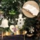 Csillag - 10 csomag MDF fa karácsonyfa karácsony függő díszek függő kézműves ajándék
